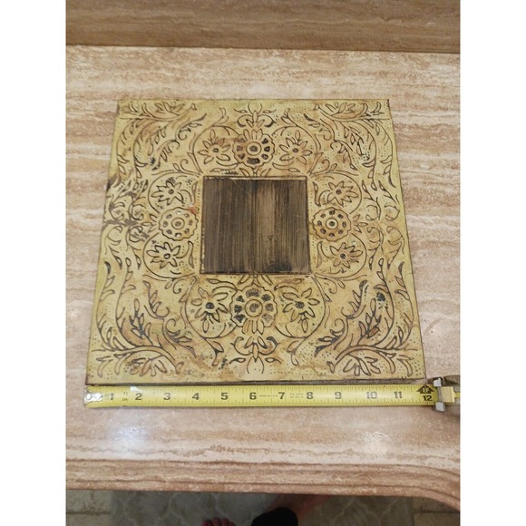 Wall Art Metal on Wood Natural + Modern Design 12 x 12 - Picture 12 of 12